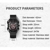 Square Skeleton Dial Automatic Watch Men Luxury Mechanical Men's Watches Luminous Waterproof Solid Steel Strap Relogio