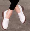 2024 Women Flat Shoes Round Toe Lace-Up Oxford Shoes Woman Soft Leather Brogue Women Shoes 586