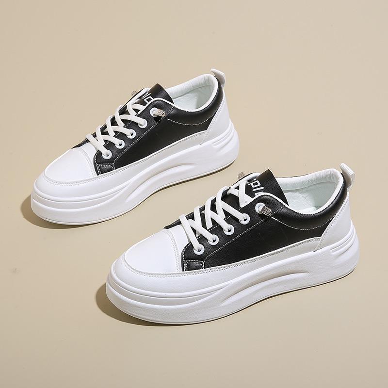 Fashion Sapatos Femininos Small White Shoes Women Leather Casual Shoes Autumn Classic Breathable Comfortable Sneakers Student Board Shoe