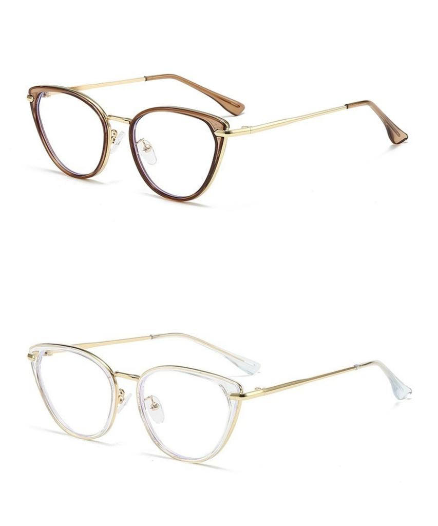 Ins Cat Eye Alterssichtigkeitsbrille Kalte Tee Farbe HD Anti Blaulicht Brillenrahmen Hochentwickelte Einfache Aufhellungsbrille