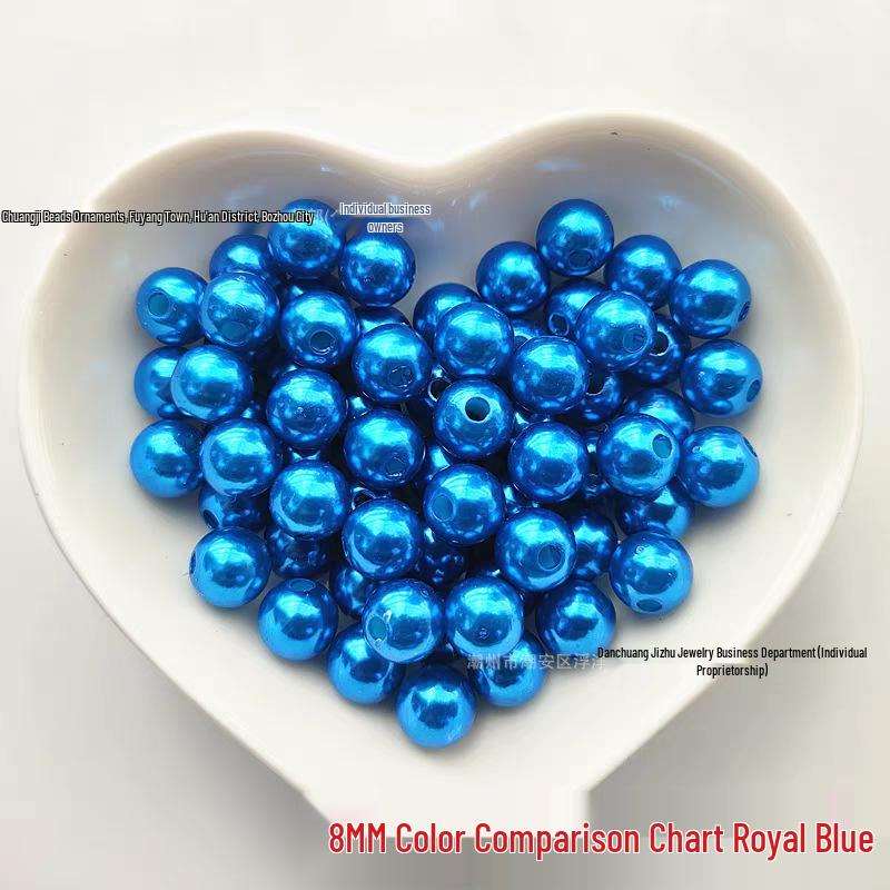 DIY Handmade Materials: 4-20mm Colored Round Loose Beads, ABS Imitation Pearls for Beading and Accessories