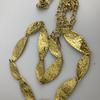 A Women's Metal Waist Chain with Large and Small Long Leaf Patchwork Waist Decoration, A Retro and Versatile Dress for Casual Decoration