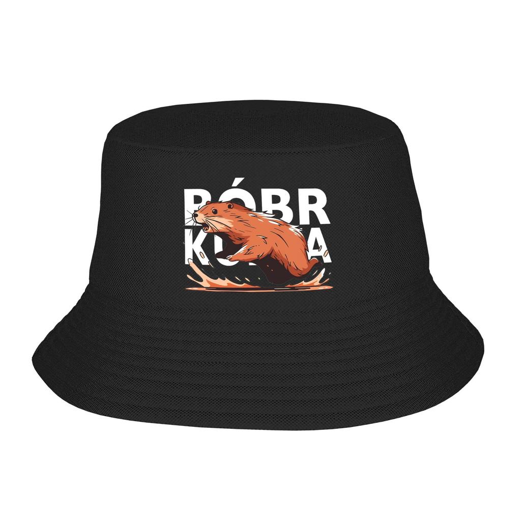Bobr Kurwa Meme Bucket Hat for Men Women Beach Funny Beaver Field Hat Trendy Packable for Hiking Fishing Fisherman Cap Panamka
