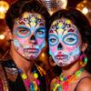 Tag der Toten Totenkopf Gesicht Aufkleber Leuchten im Dunkeln Narbe Tattoo Halloween Fluoreszierendes Make-up Party Horror Kostüm Dekoration