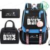 3pcs Dance Life Print Backpack Lunch Bag Pencil Case Set Student Dancing Dancer Fashion Schoolbag Pen Case Bento Pouch Suit Gift