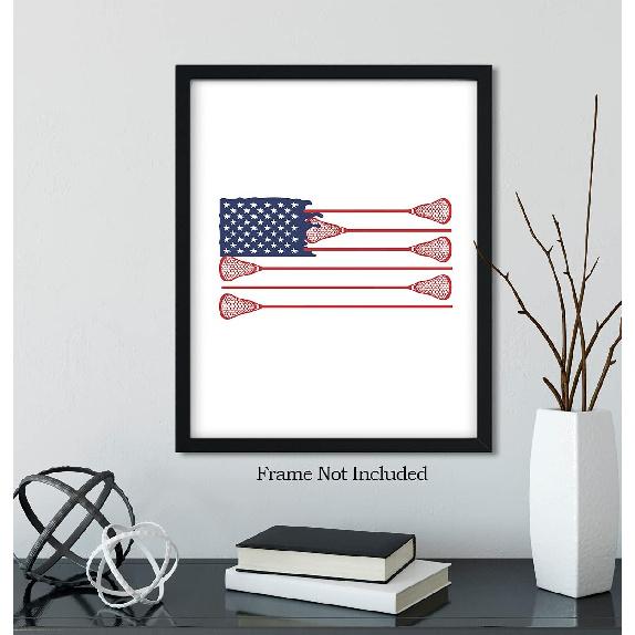 Govivo Lacrosse Wall Art - Lax Poster, Canvas or Print - Lacrosse Art Gifts for Lacrosse Players - Lacrosse Coach Gifts - Lacrosse Wall Decor for