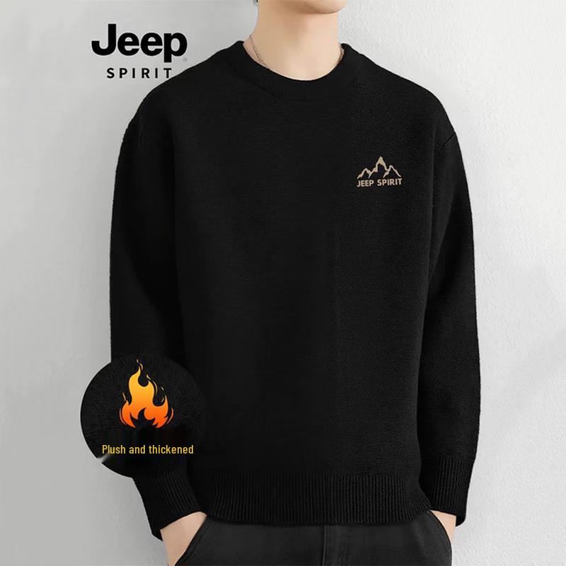 

JEEP SPIRIT Мужской зимний свитер с флисовой подкладкой и круглым вырезом M