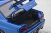 AUTOart 1/18 Scale Nissan Skyline GT-R (R34) V-Spec II Bayside Blue Finished Model 77408