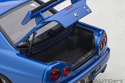 AUTOart 1/18 Scale Nissan Skyline GT-R (R34) V-Spec II Bayside Blue Finished Model 77408