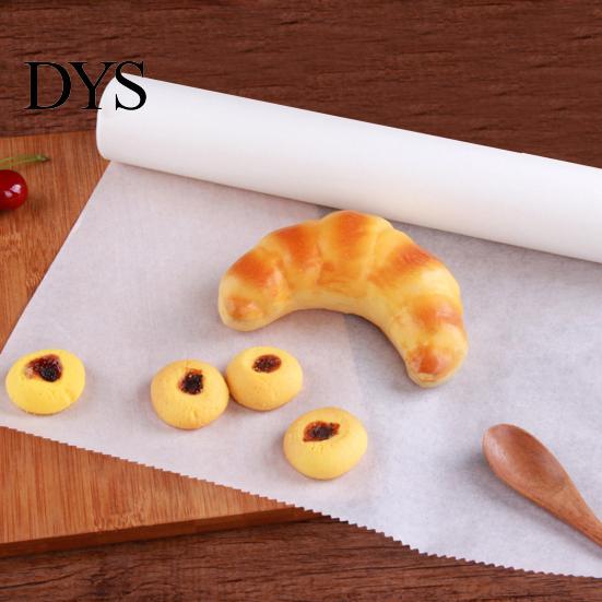 Oil-proof Mats 1 Roll Baking Paper Double-sided Oil-absorbing White Mat Grilling Steaming Cooking for Restaurant Liners