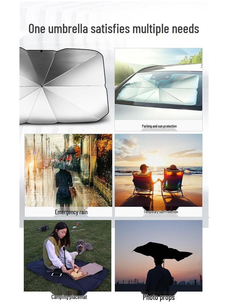 Foldable Car Sunshade: Front Windshield Sun Visor with Heat Insulation