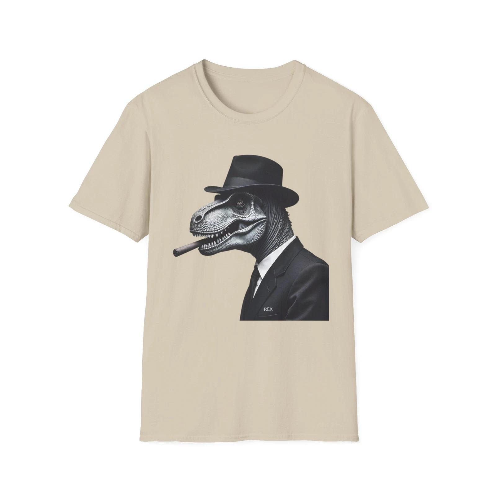 T-REX Unisex T shirt Dinosaur Tee Shirt Cigar Shirt Vintage Funny Gifts Shirts XL