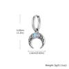 Vnox Stainless Steel Moon Hoops Earrings for Men Women, Retro Dangle Charm Earrings with Resin Stone, Fashion Unisex Jewelry