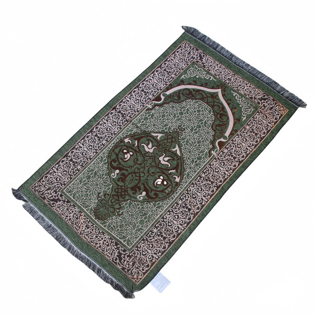 Foldable Skin-friendly and Wear-resistant Kneeling Blanket, Islamic Floral Prayer Mat, Easy-to-clean Muslim Worship Rug