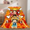 Monkey D. Luffy Print Blanket Warm Comfortable Flannel Cover For Bedrooms, Sofas, Beds, Chairs LXR158