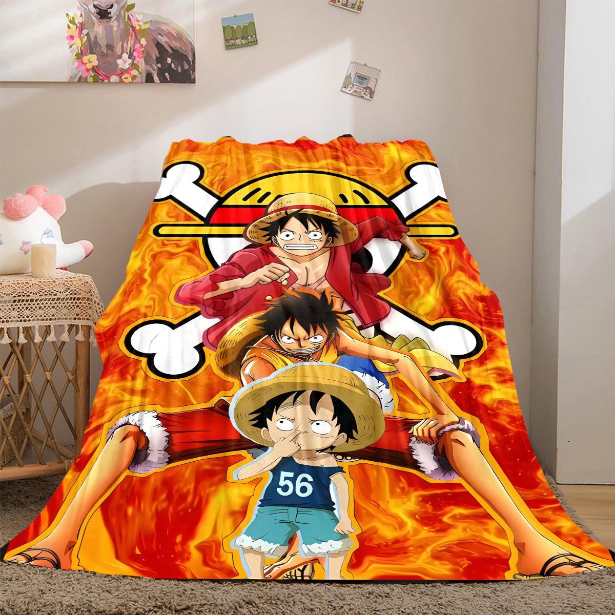 

Monkey D. Luffy Print Blanket Warm Comfortable Flannel Cover For Bedrooms, Sofas, Beds, Chairs LXR158 75x90cm