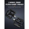 Mountain Bike Ultra-Light Carbon Fibre Flat Pedals Downhill Non-Slip Design Bearing System Bicycle Pedals Bike Lightweight Pedal