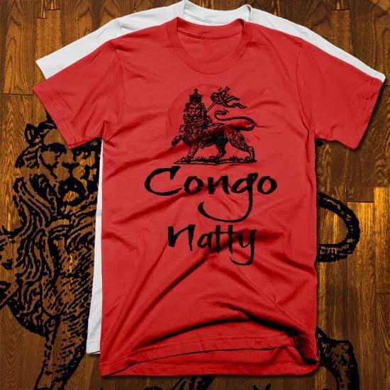 Reggae t-shirt Haile Selassie Rastafarian Jamaican Ethiopian African Congo Natty S