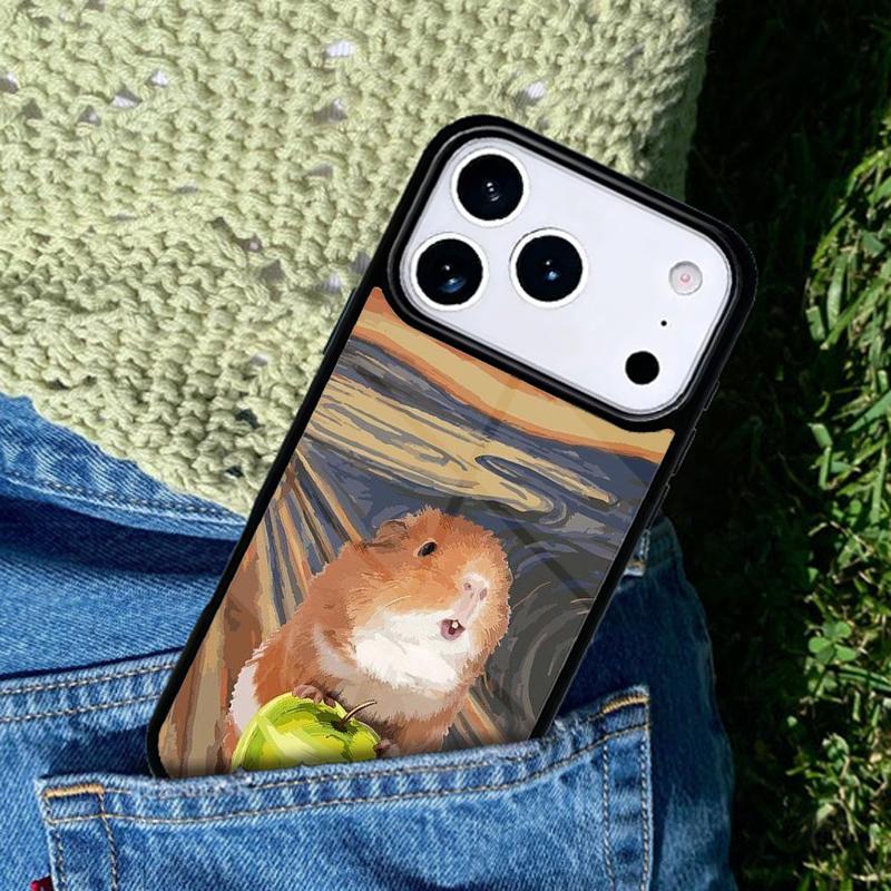 Cute Cartoon Guinea Pig Phone Case Cover for IPhone 11 12 13 14 15 16e 17 Pro Max Coque for IPhone 17 Air