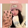 Knitted Beanie Hat For Women With Letters Warm Winter Casual Chic Style