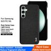 IMAK Ruiyi Series for Samsung Galaxy S23 FE Case Cloth Texture Leather Coated PC Cover
