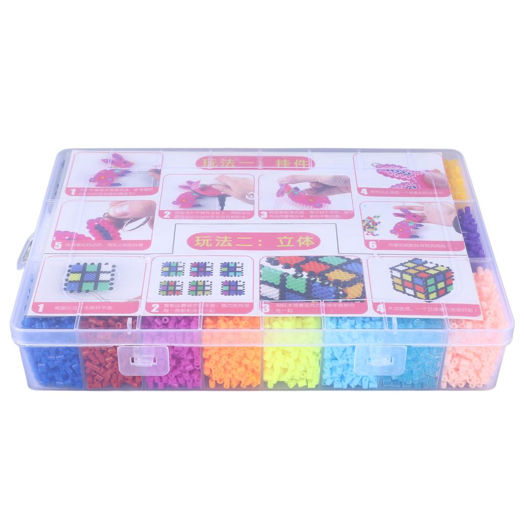 24 barevná sada tavných korálků 2,6 mm DIY 3D Stimulujte představivost Puzzle Sada tavných korálků pro děti