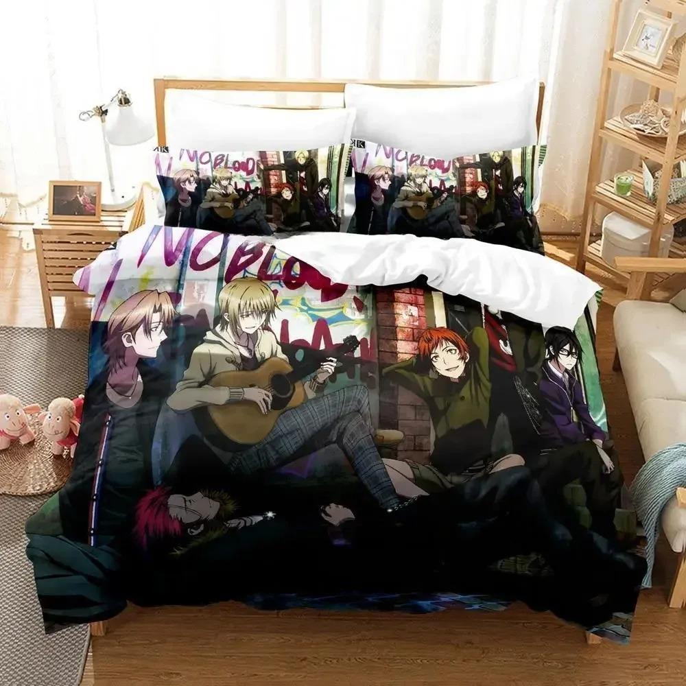 K Project Mikoto Suoh No Blood! No Bone! No Ash! Bedding Set Cartoon Anime Three-piece Set Adult Kid Bedroom Duvet Cover Sets