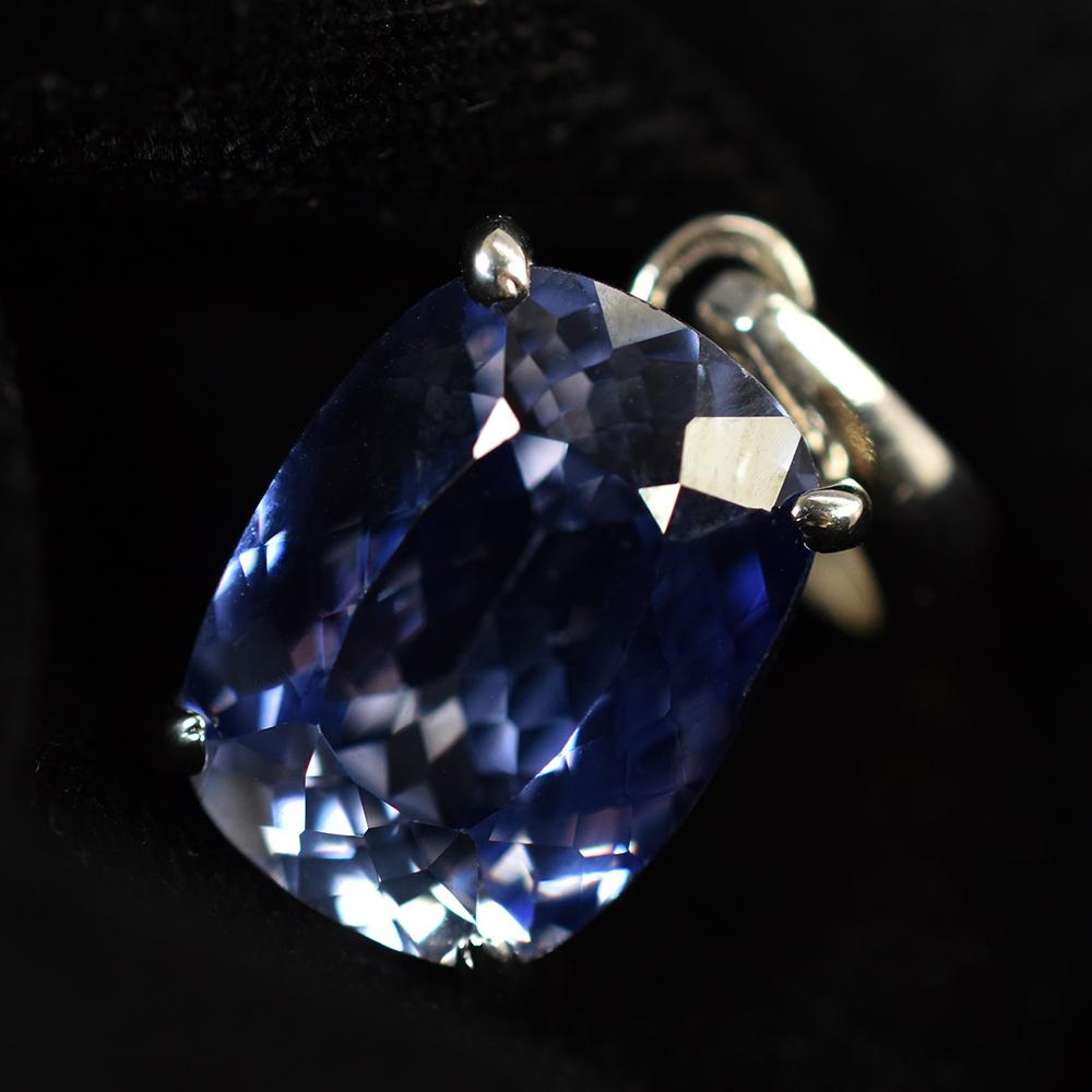 Natural Blue Sapphire Pendant 23 Ct 925 Sterling Silver Jewelry September Birthday Birthstone