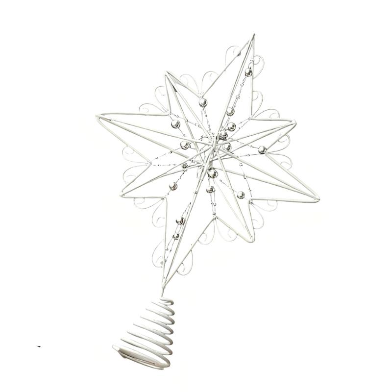 Irregular Christmas Tree Toppers Easy To Install Metal Star Tree Top Ornament Festival Accessory Home Adornment