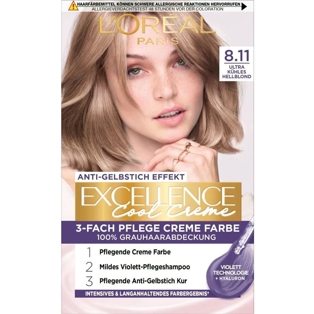 

Краска для волос L Oreal Excellence Cool Cream светло-русый 8.11