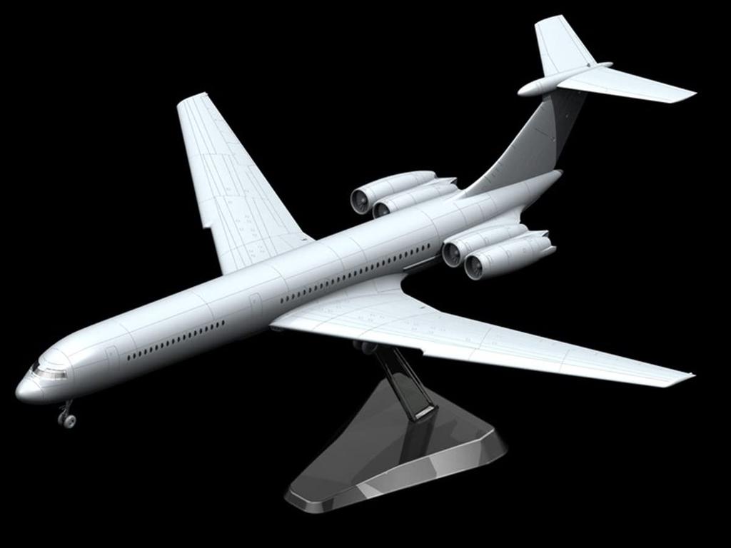 ICM 1/144 Scale Ilyushin IL-62M Long-Haul Passenger Aircraft Plastic Model