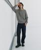 KNITTED Cashmere Wool Pocket Round Knit Grey