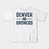 Boys Girls Soft Cotton Graphic Tees Denver Broncos Football Logo Breathable Daily School Wear Kids T-Shirts