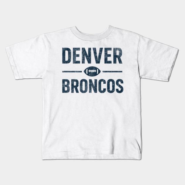 Boys Girls Soft Cotton Graphic Tees Denver Broncos Football Logo Breathable Daily School Wear Kids T-Shirts