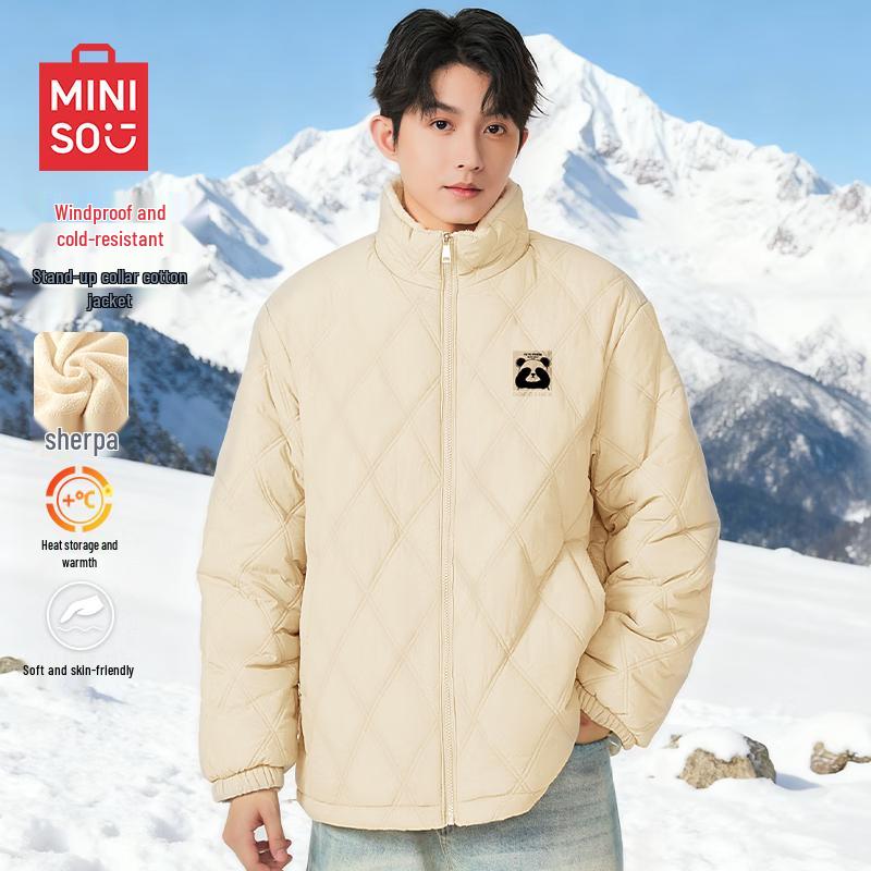 

MINISO Men s Winter Warm Padded Stand-Collar Jacket XL
