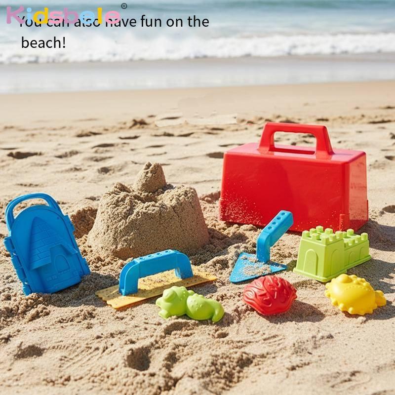 Kids Beach Sand Toys Set Sandcastle Building Kit Shovel For Sand & Snow Sand Brick Walls Molds Tools Summer Outdoor Party Gift