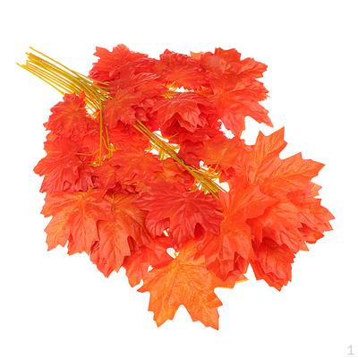 12pcs Artificial Cloth Maple Leaves Autumn Fall Leaf For Wedding Decor Craft