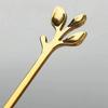 Creative Personality Gold Spoons Tree Leaf Spoon Coffee Spoon Tea Spoon Home Restaurant Dessert Cutlery Set