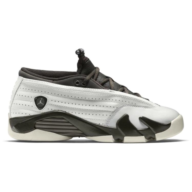 Air Jordan 14 Retro Low Premium GG Phantom Kids Sneakers Grey White Metallic-Pewter 807510-027