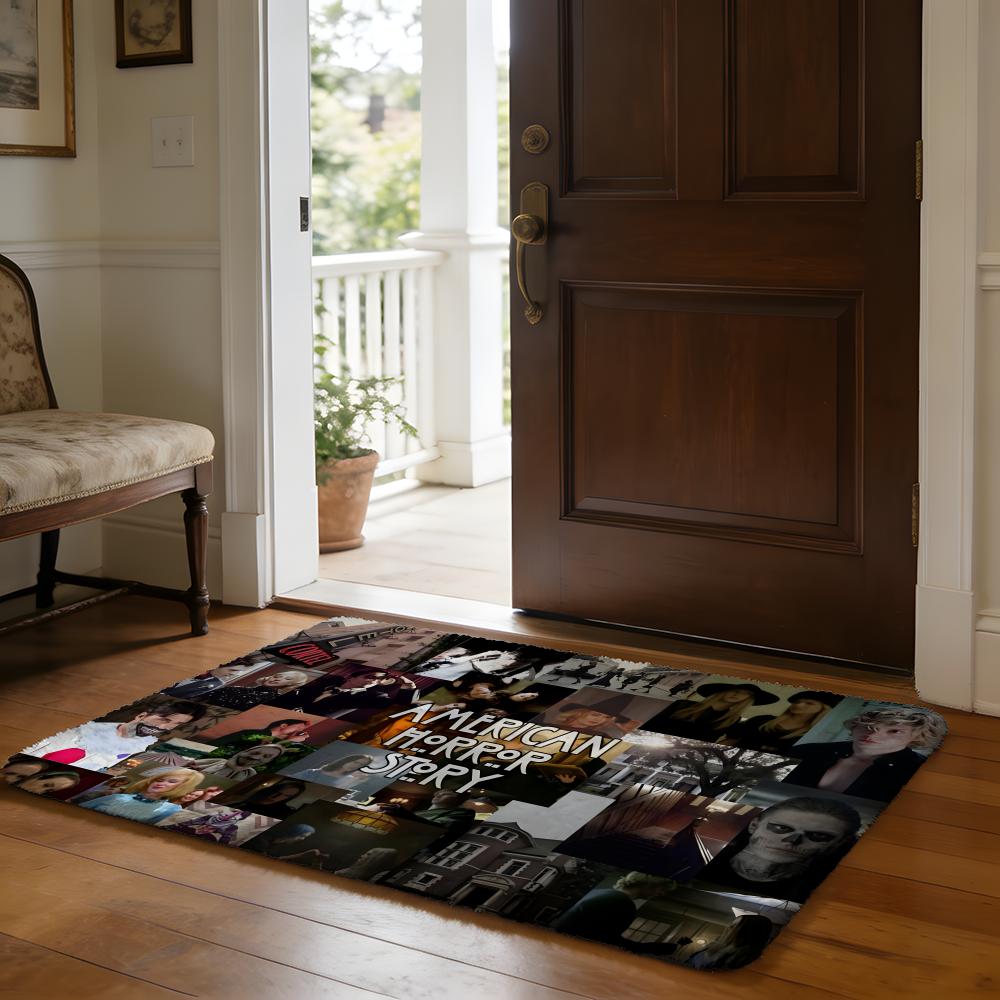AAHS American Horror Story TV Movie Floor Mat Soft Flannel Absorbent Mat Non-Slip Rug Home Bedroom Bathroom