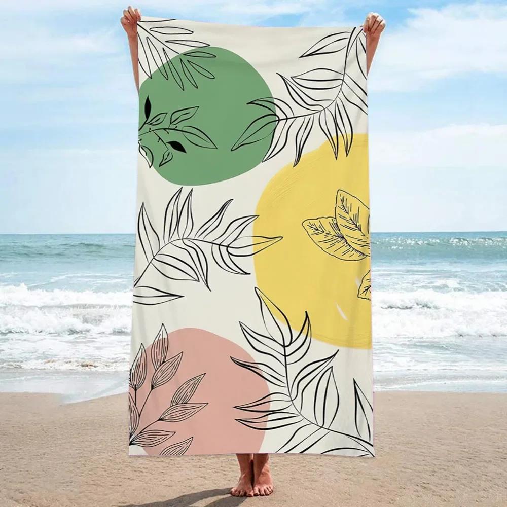 Übergroßes Seestern Strandtuch Dick Sandfrei Mikrofaser Schnelltrocknend Super Saugfähig Tropisches Blatt Baum Sonnenuntergang Schwimmen Sport Handtücher