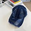 Retro einfarbige Denim-Baseballkappe personalisierte Mode Loch do old Kappe trendige Herren- und Damen-Street-Hip-Hop-Sonnenhut