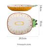 1pcs Creative Fruit Series Hand-painted Ceramic Tableware Cute Red Strawberry Lemon Pineapple Rice Dish Plate Salad Bowl