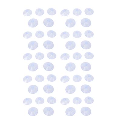 50 Pcs Transparent PVC Vacuum Suction Cups Reusable Suction Pads Bathroom Wall Suction Holder for Car Sunshade Glass