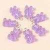 10pcs 22X11mm Candy Color Gummy Mini Bear Charms for Making Cute Earrings Pendant Necklace DIY Creative Jewelry Finding