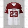 2026 Women's American NO.67 Printed Breathable Loose V-neck Short sleeved Sports Football Shirt Mesh Loose Oversized Top
