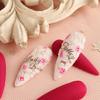 Embossed Flower Nail Sticker Self-adhesive 5D Art Embossed Nail Stickers Flower