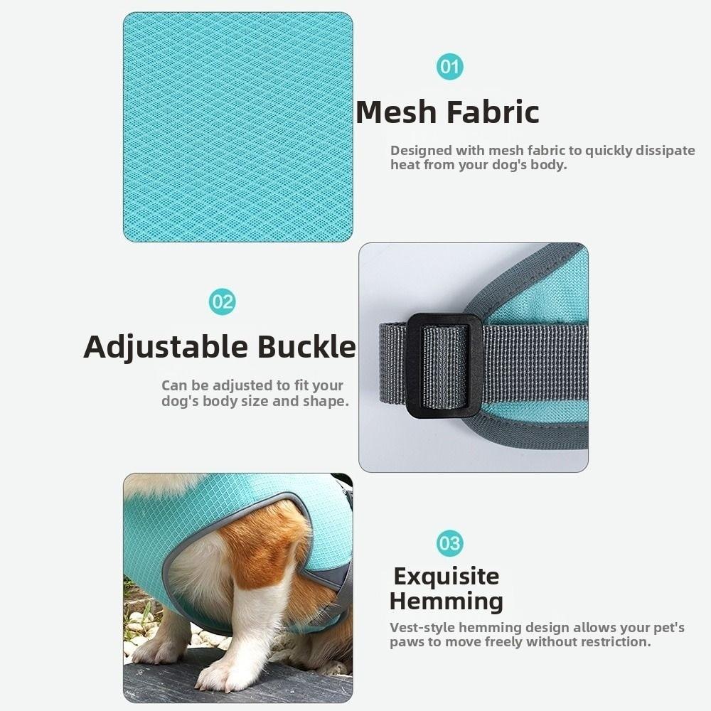 New Breathable Dog Cooling Vest Lightweight Adjustable Dog Cooling Jacket Pet Cooling Vest Summer Walks