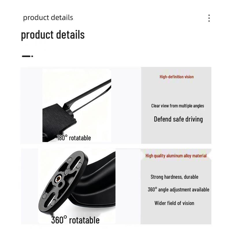 Motorcycle Windshield Rearview Mirrors for Honda, Yamaha, Kawasaki - Large & Small Sizes Available