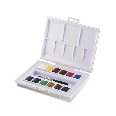 Fine Watercolor - Sennelier - Small Watercolor - 12 Half Pans - Made In France - Mixed